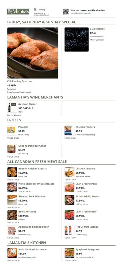 LaMantia's Flyer January 29 to February 4