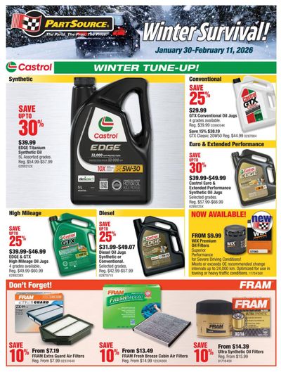 PartSource Flyer January 30 to February 11
