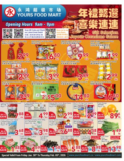 Yours Food Mart Flyer January 30 to February 5