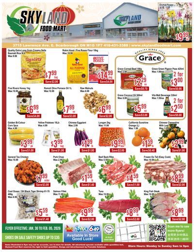 Skyland Food Mart Flyer January 30 to February 5