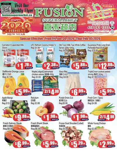 Fusion Supermarket (Scarborough) Flyer January 30 to February 5