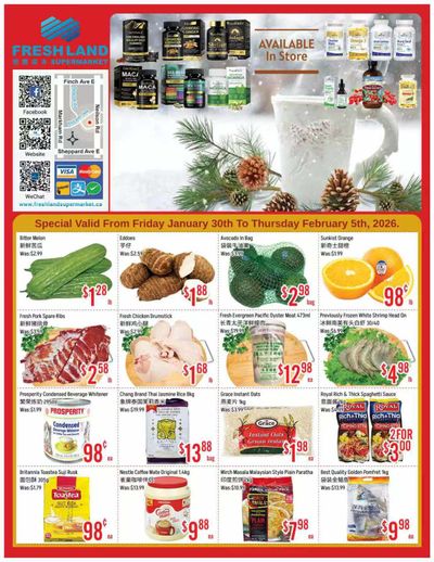 FreshLand Supermarket Flyer January 30 to February 5