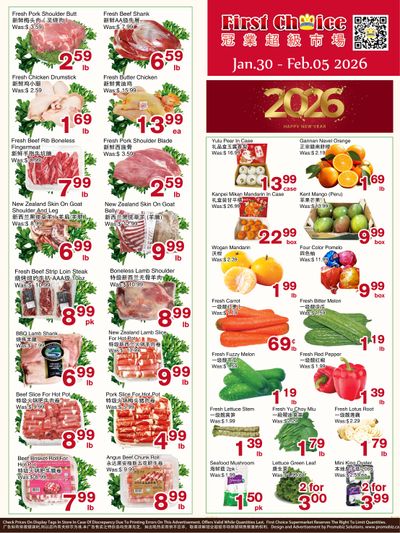 First Choice Supermarket Flyer January 30 to February 5