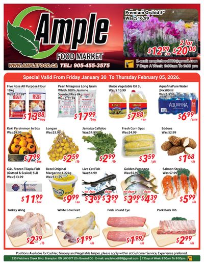 Ample Food Market (Brampton) Flyer January 30 to February 5