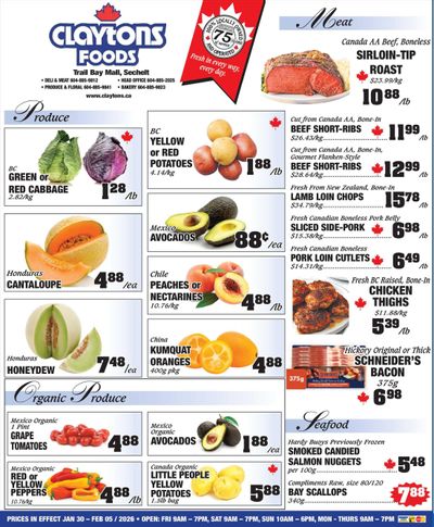 Claytons Heritage Market Flyer January 30 to February 5