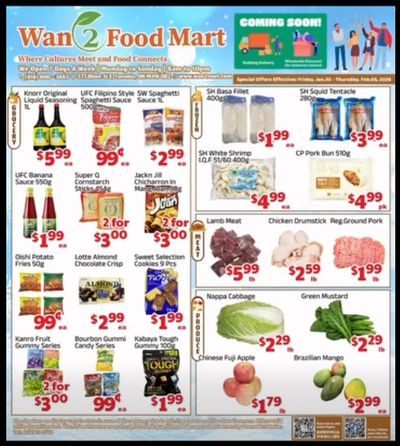 Wan 2 Food Mart Flyer January 30 to February 5