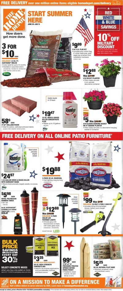 The Home Depot (START SUMMER HERE) Weekly Ad & Flyer June 25 to July 5