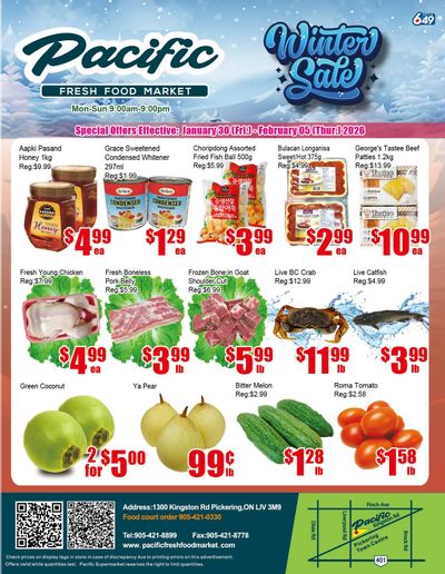 Pacific Fresh Food Market (Pickering) Flyer January 30 to February 5