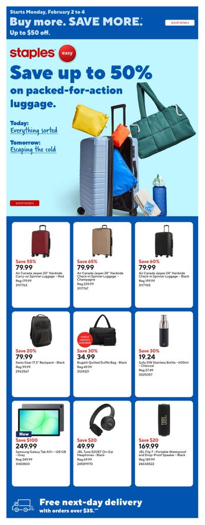Staples Flyer January 30 to February 5