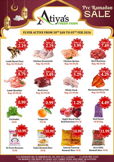 Atiya's Fresh Farm Flyer January 30 to February 5