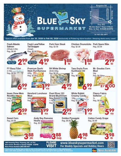 Blue Sky Supermarket (Pickering) Flyer January 30 to February 5