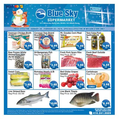 Blue Sky Supermarket (North York) Flyer January 30 to February 5
