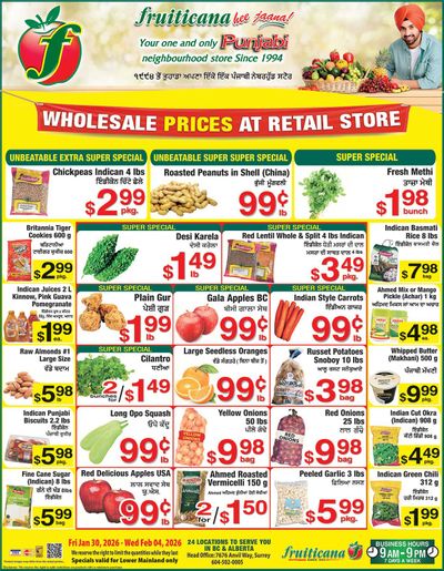 Fruiticana (Greater Vancouver) Flyer January 30 to February 4
