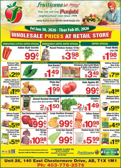 Fruiticana (Chestermere) Flyer January 30 to February 5