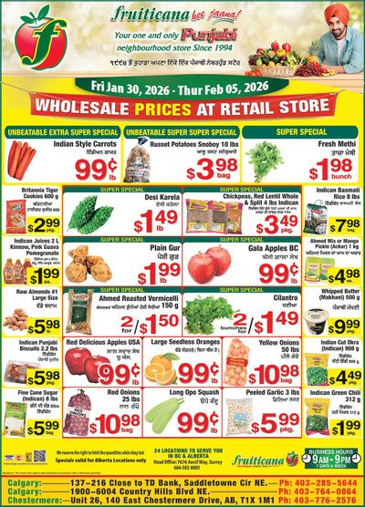 Fruiticana (Calgary) Flyer January 30 to February 5