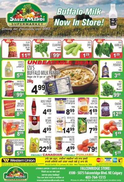 Sabzi Mandi Supermarket (Calgary) Flyer January 30 to February 4