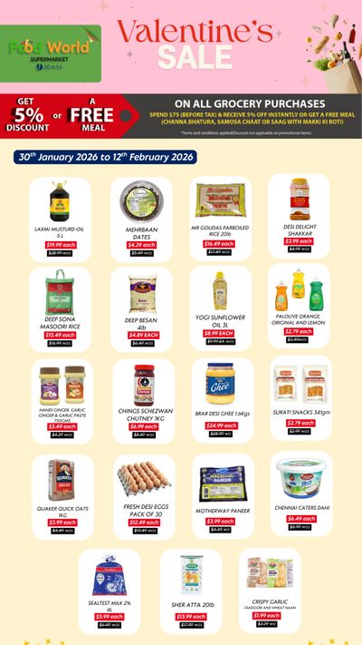 Food World Supermarket Flyer January 30 to February 12