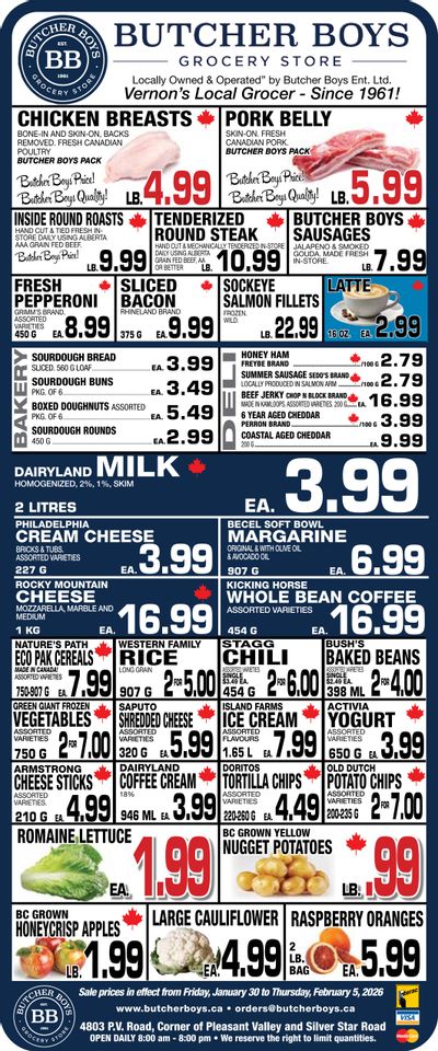 Butcher Boys Grocery Store Flyer January 30 to February 5