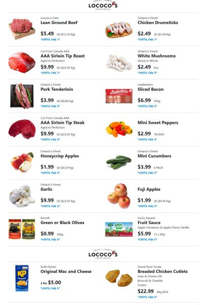 Lococo's Flyer January 30 to February 3