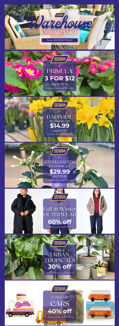 Terra Greenhouses Flyer January 30 to February 5
