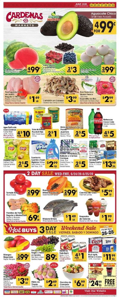 Cardenas Weekly Ad & Flyer June 24 to 30