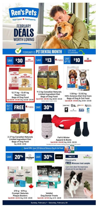 Ren's Pets Pet Monthly Flyer February 1 to 28