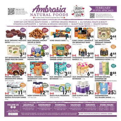 Ambrosia Natural Foods Flyer February 1 to 28