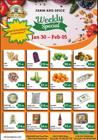 Farm And Spice Grocers Flyer January 30 to February 5