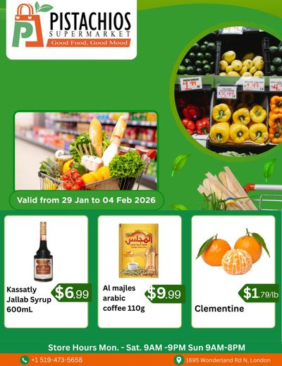 Pistachios Supermarket Flyer January 29 to February 4