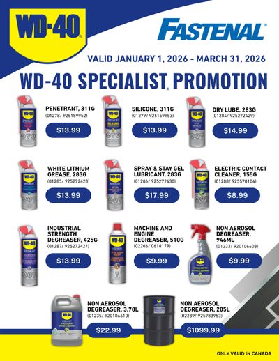 Fastenal Flyer January 1 to March 31