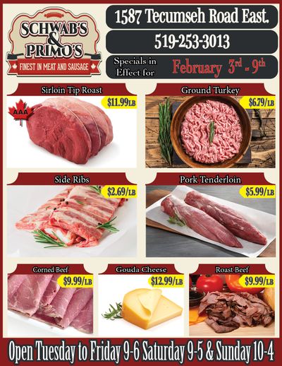 Schwab's & Primo's Flyer February 3 to 9