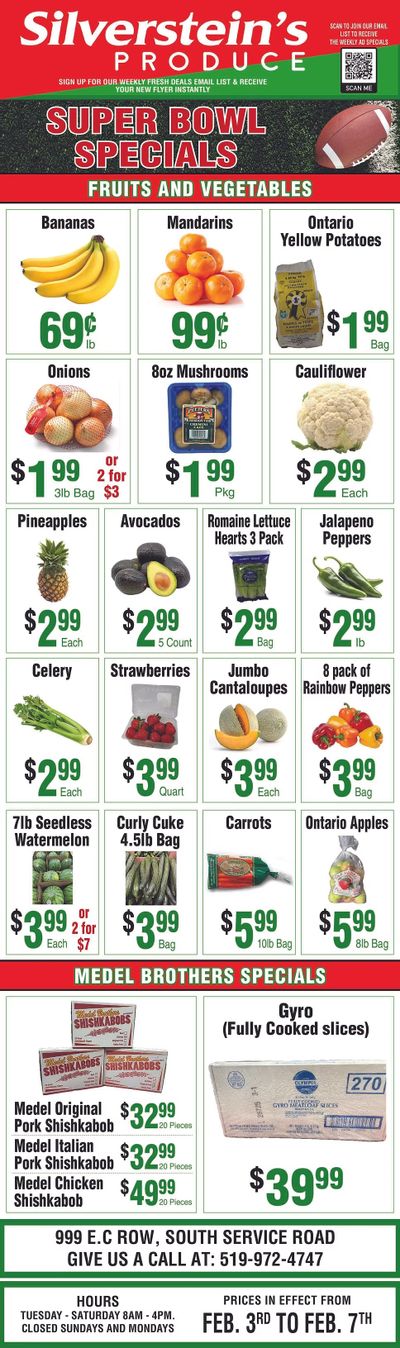 Silverstein's Produce Flyer February 3 to 7