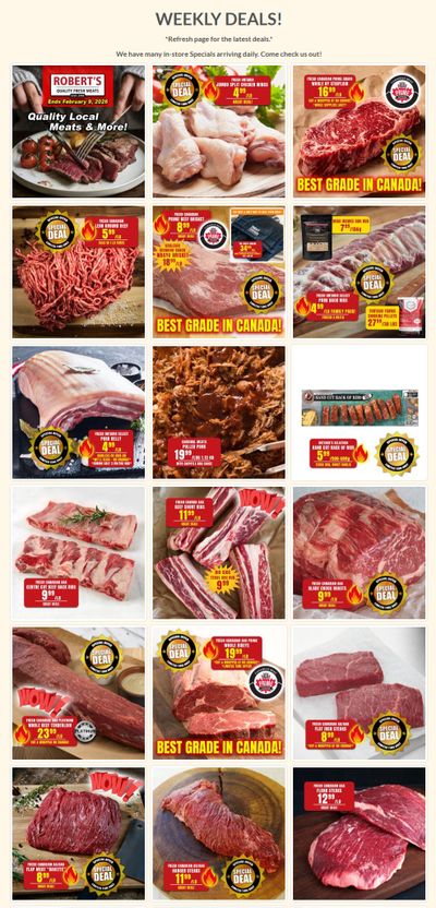 Robert's Fresh and Boxed Meats Flyer February 2 to 9