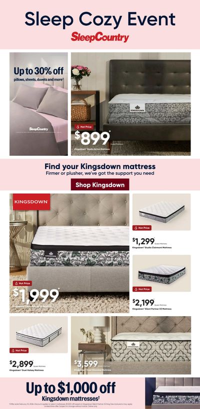 Sleep Country Flyer February 4 to 10