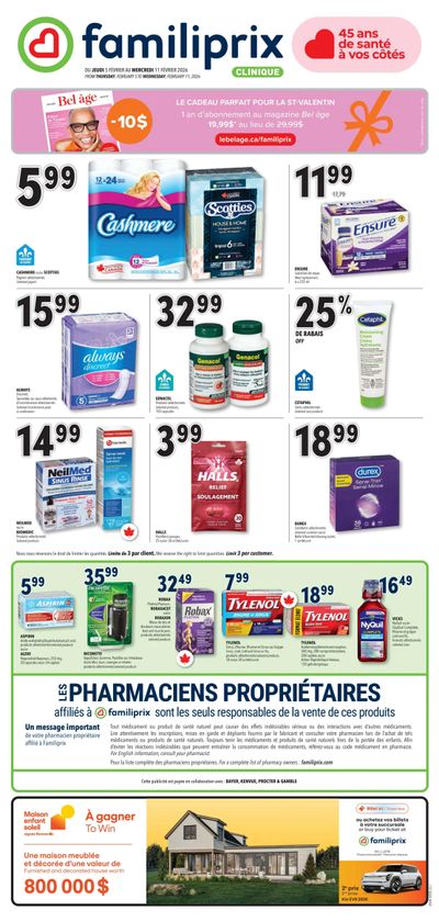 Familiprix Clinique Flyer February 5 to 11