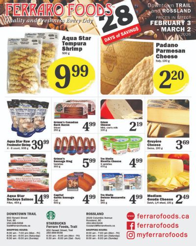 Ferraro Foods Monthly Flyer February 3 to March 2