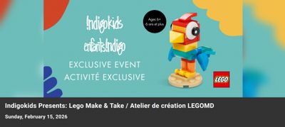 Indigo Chapters Canada: LEGO Make February 15th