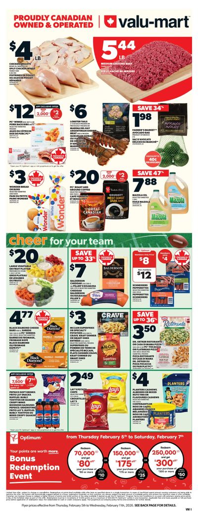 Valu-mart Flyer February 5 to 11