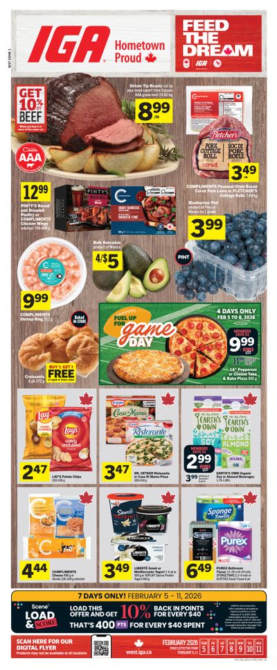 IGA (SK, MB, ON) Flyer February 5 to 11