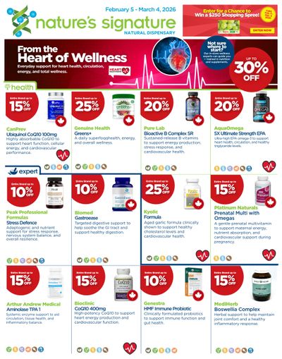 Nature's Signature Flyer February 5 to March 4