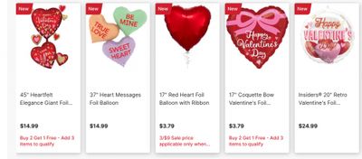 Michaels Canada Valentine’s Day Deals: Get 12 Red Foil Heart Balloons for $15 + More