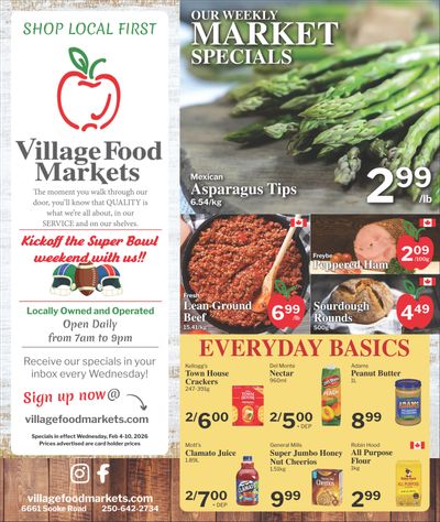 Village Food Markets Flyer February 4 to 10