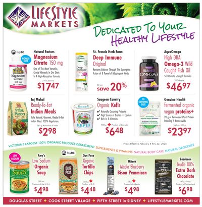 Lifestyle Markets Flyer February 4 to 22