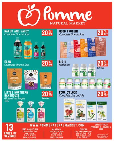 Pomme Natural Market Monthly Specials Flyer February 5 to March 4