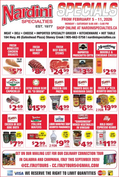 Nardini Specialties Flyer February 5 to 11