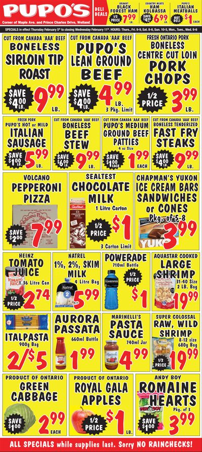Pupo's Food Market Flyer February 5 to 11