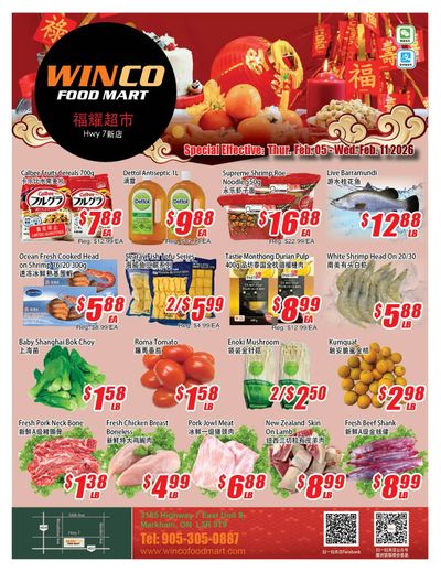 WinCo Food Mart (HWY 7) Flyer February 5 to 11