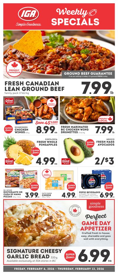 IGA Stores of BC Flyer February 6 to 12