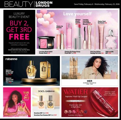 London Drugs Luxury Beauty Event Flyer February 6 to 25