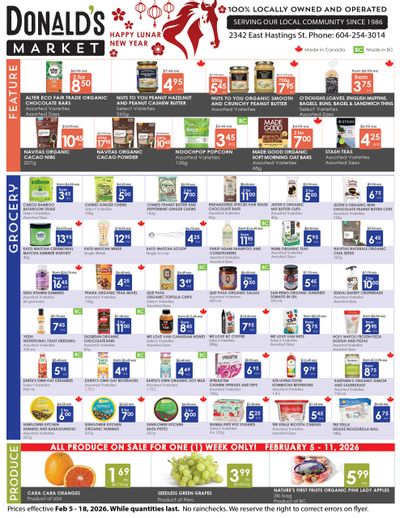 Donald's Market Flyer February 5 to 18